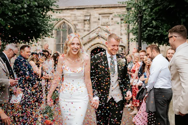 K I R S T Y 🤍 

Insanely beautiful photo of our bride by 
@gracenicolephotography 

Plus a few of her top 📸tips on how to get a confetti photo like this .. 
1. Buy more confetti than you think you need.
2. Bigger, lightweight confetti photographs beautifully. I personally love paper confetti and find it photographs a lot better than natural dried flowers. 
3. I'll ask your guests to throw it up, not directly into your mouth 😂
4. Walk slowly, try to look at each other and maybe go for a kiss too - a simple ask while you are walking and being covered in confetti

The confetti moment is always one of my favourites to photograph, it's about 10 seconds of complete chaos followed by some of the happiest photos from the whole day 🎉✨